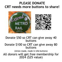 [CRT Donation for Buttons - the green button says "Extend Metro Rail".