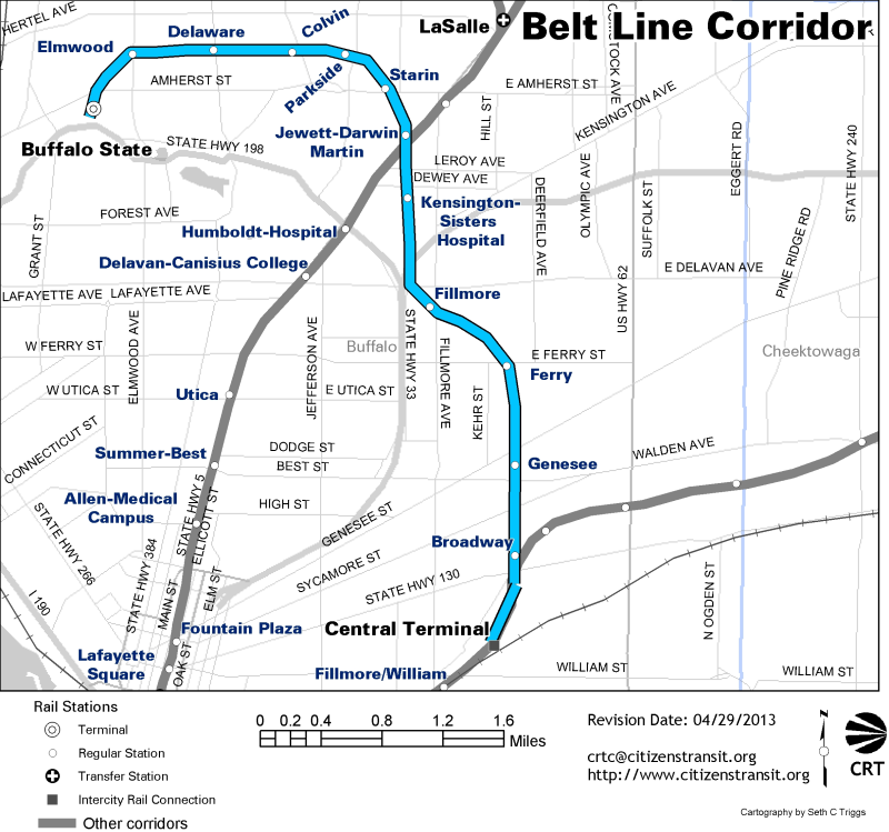 [Belt line map and routing]
